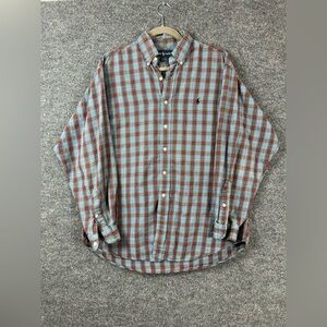 Ralph Lauren Shirt Men's Size Large Blue Red Flannel Plaid‎ Button Down Blake